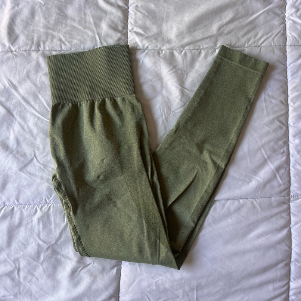 Olive Green Kids Leggings